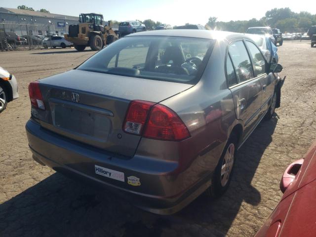 2HGES16355H624307 - 2005 HONDA CIVIC DX V GRAY photo 4