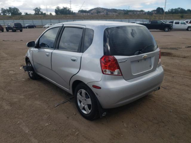 KL1TD66687B739073 - 2007 CHEVROLET AVEO BASE SILVER photo 3