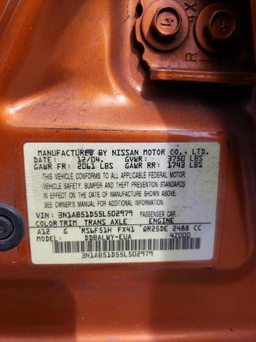 3N1AB51D55L502979 - 2005 NISSAN SENTRA SE- BROWN photo 10