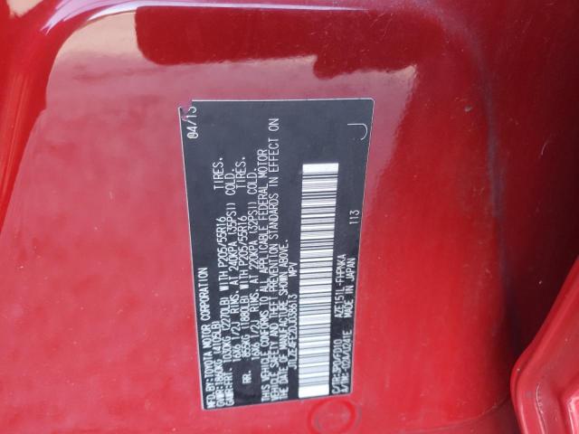 JTLZE4FE2DJ038613 - 2013 TOYOTA SCION XB წითელი ფოტო 10