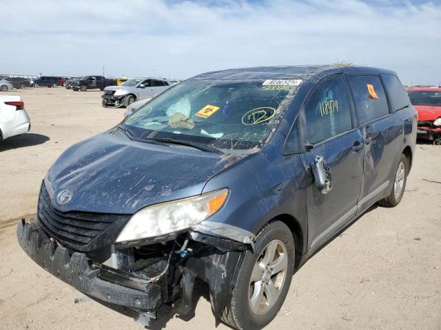 5TDZK3DC2FS588822 - 2015 TOYOTA SIENNA BLUE photo 2