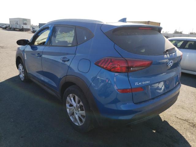 KM8J33A49MU307093 - 2021 HYUNDAI TUCSON LIM BLUE photo 3