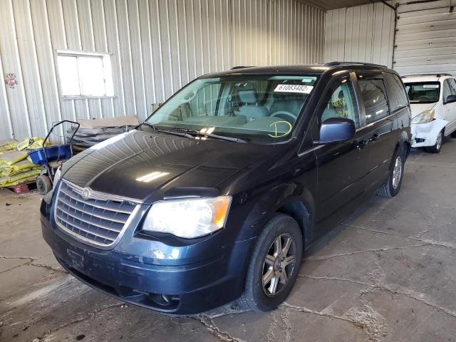 2A8HR54P48R760097 - 2008 CHRYSLER TOWN & COU BLUE photo 2