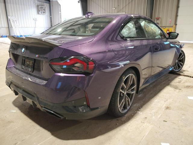 3MW53CM0XN8C35797 - 2022 BMW M240XI PURPLE photo 4