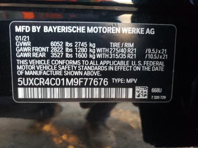 5UXCR4C01M9F77676 - 2021 BMW X5 SDRIVE BLACK photo 10