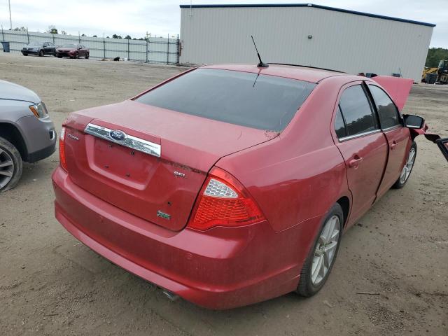 3FAHP0JG8AR365057 - 2010 FORD FUSION SEL RED photo 4