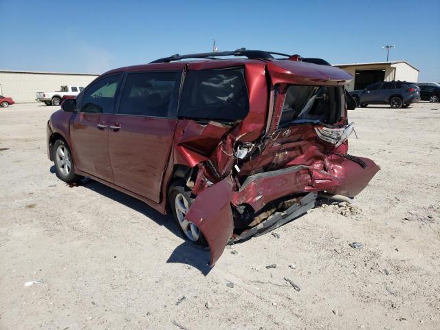 5TDKZ3DC7KS971842 - 2019 TOYOTA SIENNA LE RED photo 3