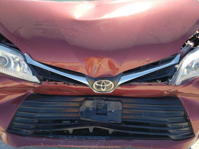 5TDKZ3DC7KS971842 - 2019 TOYOTA SIENNA LE RED photo 7