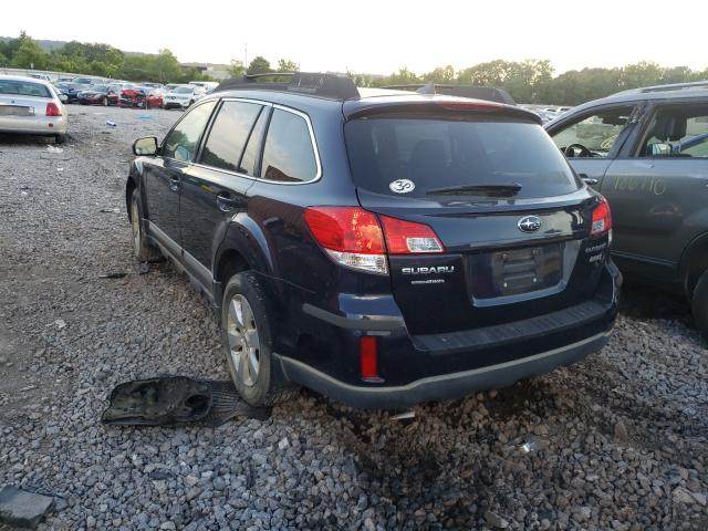 4S4BRBKC4C3260868 - 2012 SUBARU OUTBACK BLUE photo 3