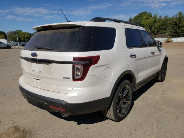 1FM5K8GT2DGB85241 - 2013 FORD EXPLORER WHITE photo 4