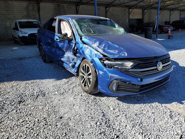 3VWBM7BU3NM017463 - 2022 VOLKSWAGEN JETTA SPOR BLUE photo 1