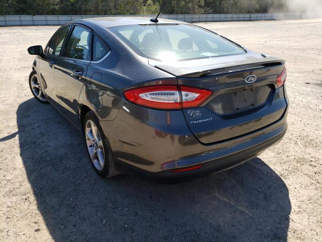 3FA6P0G78GR364207 - 2016 FORD FUSION S GRAY photo 3