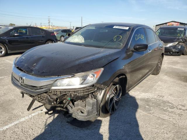 1HGCR2F38GA163307 - 2016 HONDA ACCORD LX BLACK photo 2