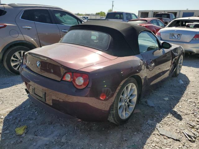 4USBT33525LS54401 - 2005 BMW Z4 2.5 BURGUNDY photo 4