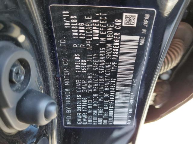 JHMFC1F78JX043732 - 2018 HONDA CIVIC EXL Qara foto 10