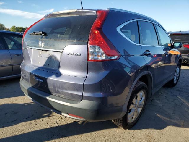 5J6RM4H77CL012468 - 2012 HONDA CR-V EXL BLUE photo 4