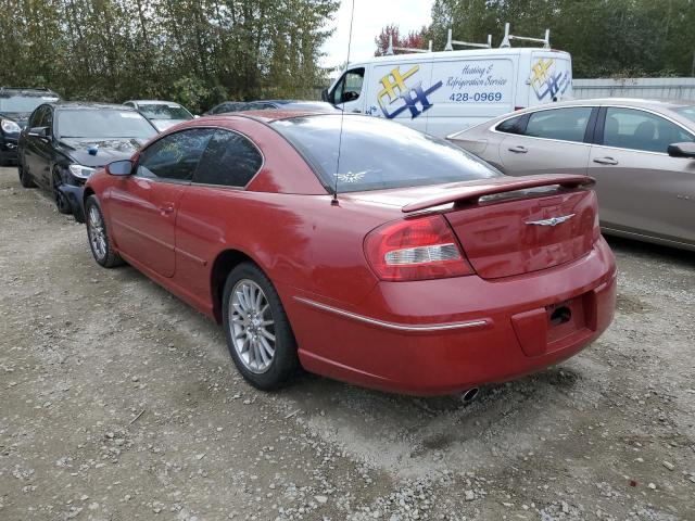 4C3AG52H23E074689 - 2003 CHRYSLER SEBRING LX RED photo 3