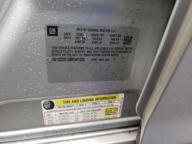 1G1ZC5E19BF341225 - 2011 CHEVROLET MALIBU 1LT  照片 10