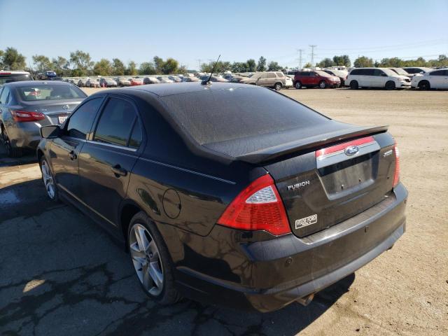 3FAHP0KC4CR165663 - 2012 FORD FUSION SPO BLACK photo 3