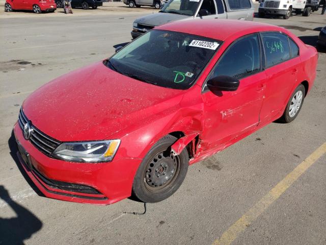 3VW2K7AJ0FM322496 - 2015 VOLKSWAGEN JETTA BASE RED photo 2