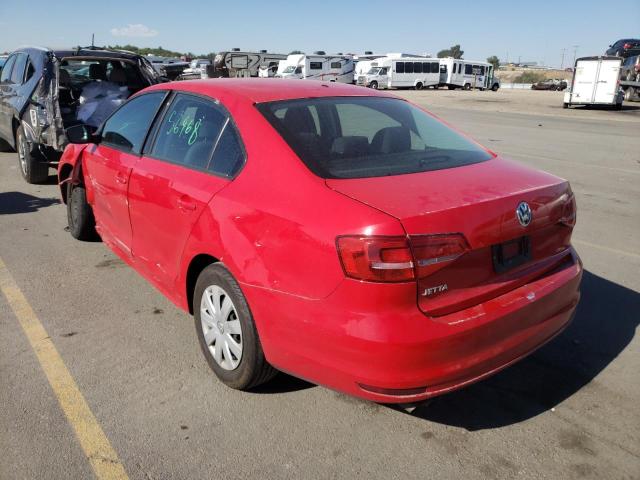 3VW2K7AJ0FM322496 - 2015 VOLKSWAGEN JETTA BASE RED photo 3