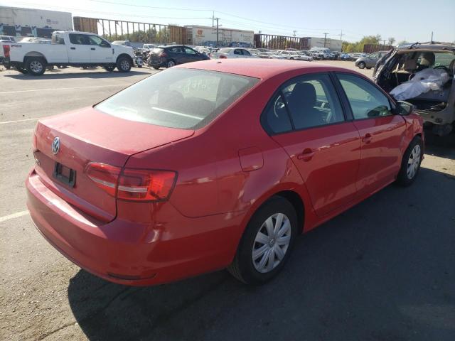 3VW2K7AJ0FM322496 - 2015 VOLKSWAGEN JETTA BASE RED photo 4