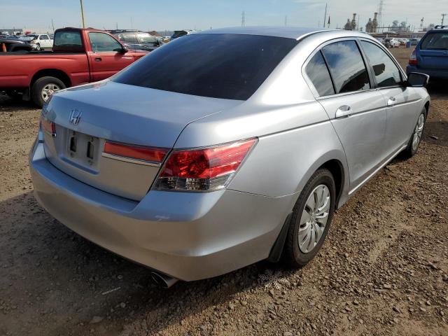 1HGCP2F37BA117448 - 2011 HONDA ACCORD LX SILVER photo 4