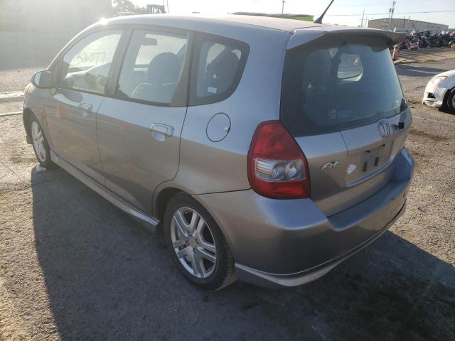 JHMGD38667S054929 - 2007 HONDA FIT S ვერცხლისფერი ფოტო 3