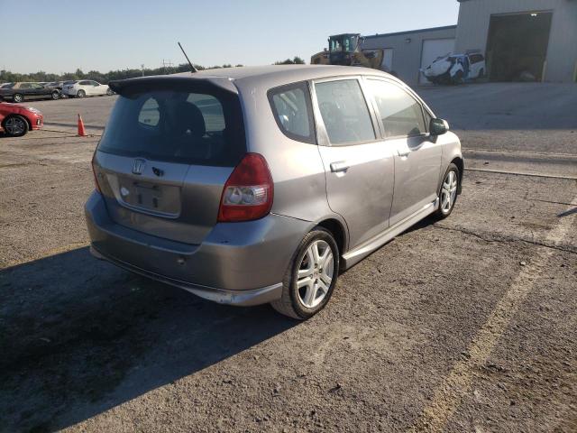 JHMGD38667S054929 - 2007 HONDA FIT S ვერცხლისფერი ფოტო 4