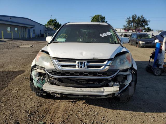 5J6RE3H72AL031854 - 2010 HONDA CR-V EXL WHITE photo 9