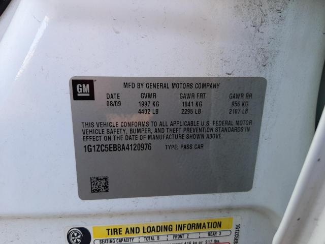 1G1ZC5EB8A4120976 - 2010 CHEVROLET MALIBU 1LT 白色 照片 10