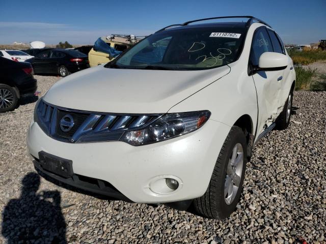 JN8AZ1MW9AW132708 - 2010 NISSAN MURANO WHITE photo 2