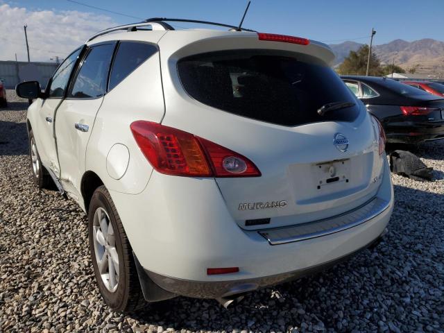 JN8AZ1MW9AW132708 - 2010 NISSAN MURANO WHITE photo 3