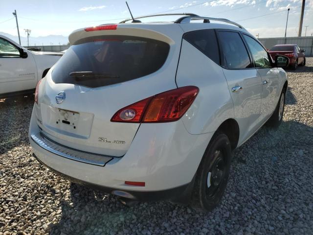 JN8AZ1MW9AW132708 - 2010 NISSAN MURANO WHITE photo 4