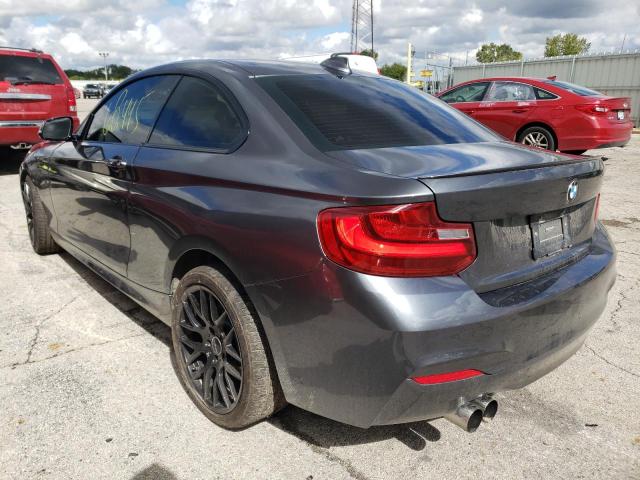 WBA1F5C57FV343629 - 2015 BMW 228 I GRAY photo 3