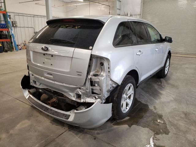 2FMDK4JC6DBB07162 - 2013 FORD EDGE SEL SILVER photo 4