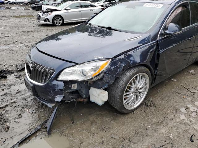 2G4GK5EX3F9284584 - 2015 BUICK REGAL BLUE photo 9