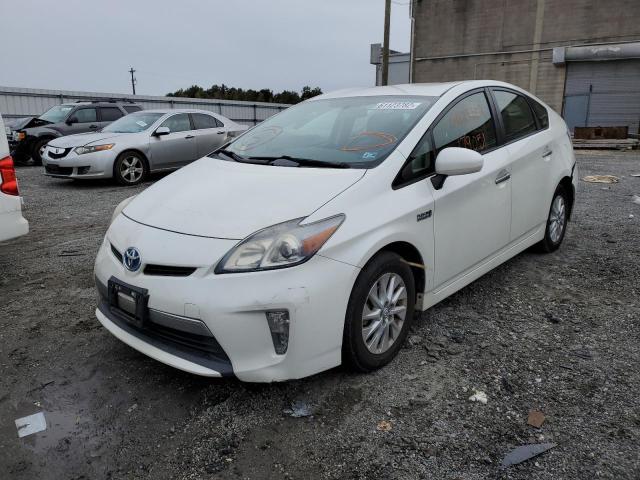 JTDKN3DP9C3024139 - 2012 TOYOTA PRIUS PLUG WHITE photo 2