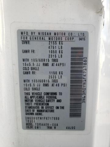 3N63M0YN1FK717880 - 2015 CHEVROLET CITY EXPRE 白色 照片 10