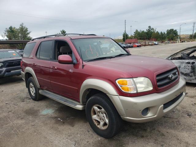 5TDBT44A71S015247 - 2001 TOYOTA SEQUOIA RED photo 1