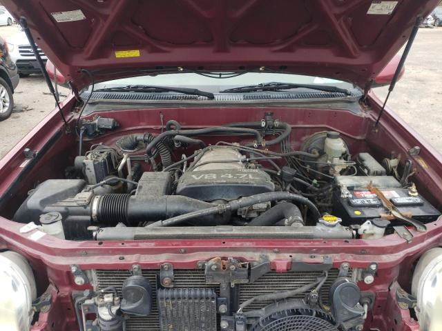 5TDBT44A71S015247 - 2001 TOYOTA SEQUOIA RED photo 7