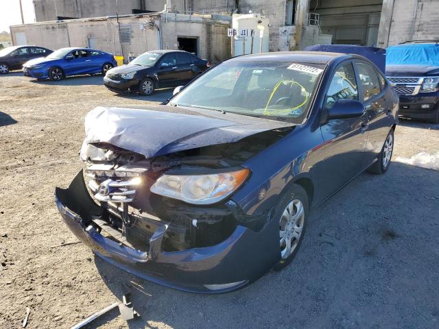 KMHDU4AD0AU972508 - 2010 HYUNDAI ELANTRA BLUE photo 2