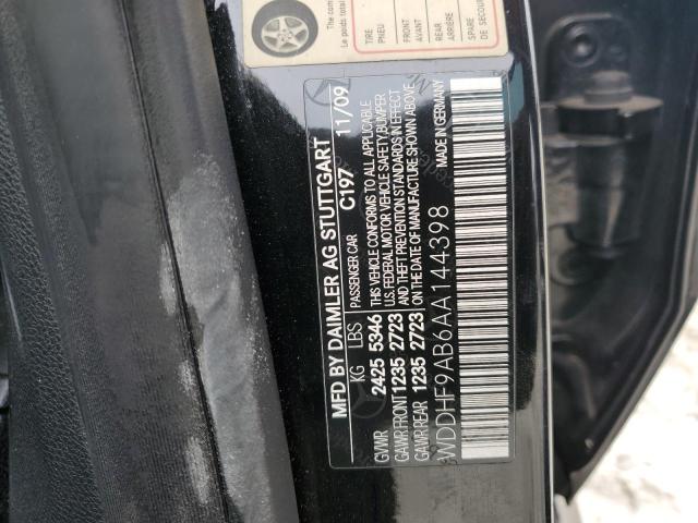 WDDHF9AB6AA144398 - 2010 MERCEDES-BENZ E 550 4MAT BLACK photo 10