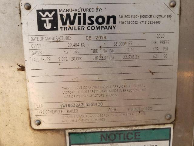 1W16532A3L5558120 - 2020 WILSON CATTLETRLR SILVER photo 10