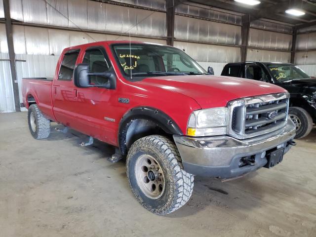 1FTSW31P44ED74933 - 2004 FORD F350 SRW S RED photo 1