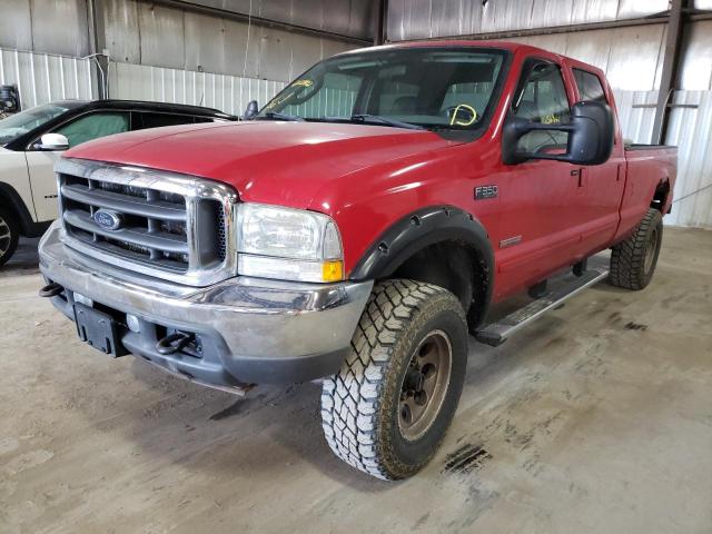 1FTSW31P44ED74933 - 2004 FORD F350 SRW S RED photo 2