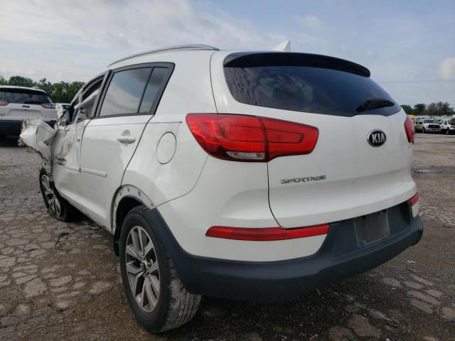 KNDPB3AC3E7605177 - 2014 KIA SPORTAGE B WHITE photo 3