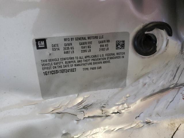 1G11C5SL9EF241827 - 2014 CHEVROLET MALIBU 1LT 银色 照片 10