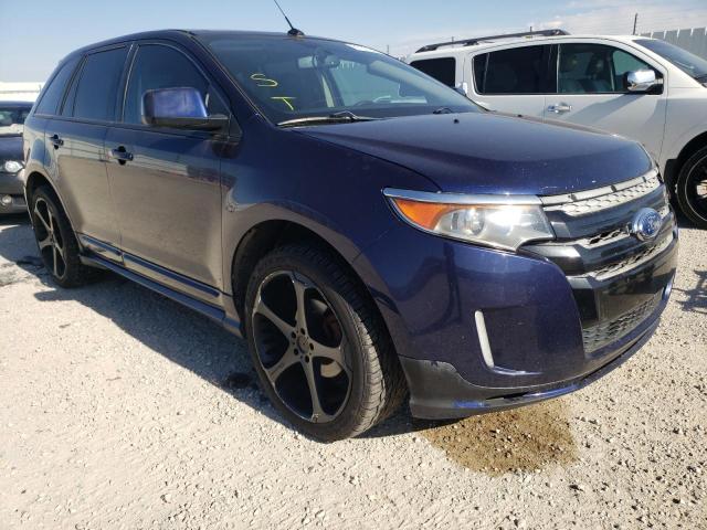 2FMDK4AK5BBA06196 - 2011 FORD EDGE SPORT BLUE photo 1