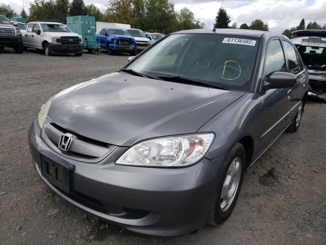 JHMES96644S010197 - 2004 HONDA CIVIC HYBR GRAY photo 2